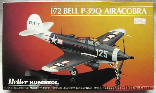 Heller 1/72 Bell P-39 Q/N Airacobra - USAAF 362 FS California 1943 / French Air Force Ecole de Chasse Meknes, 80271 plastic model kit